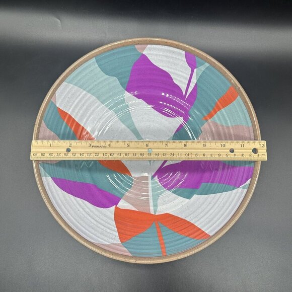 Crate and Barrel Caprice Floral Melamine Serving Bowl Botanical Bright Colors - Picture 7 of 8